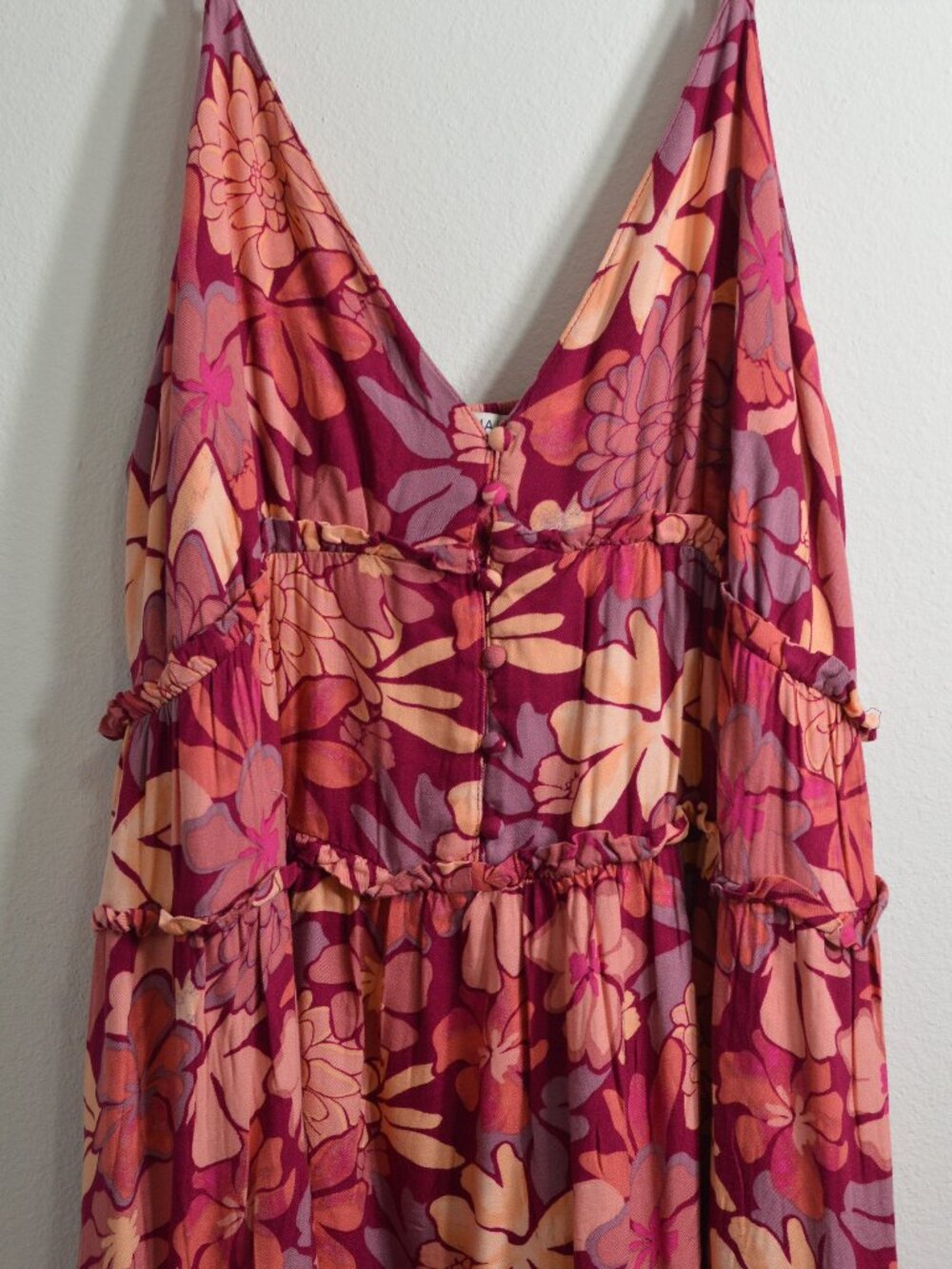 Ladies Arizona Size XL Spaghetti Strap Floral Tank